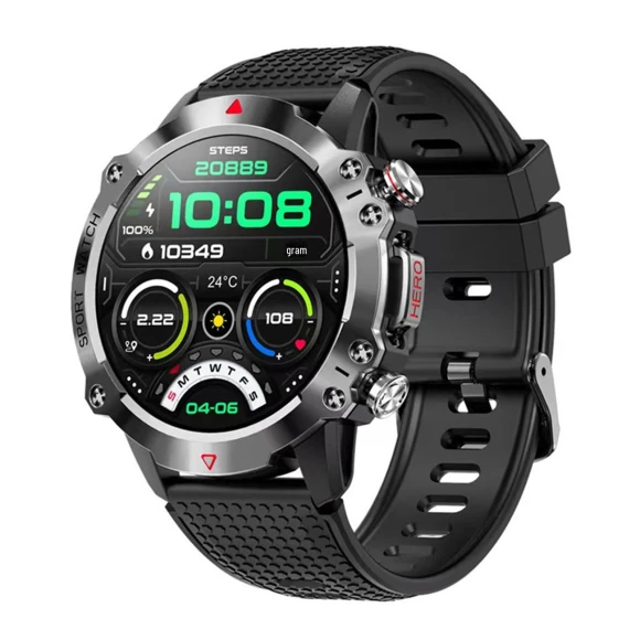 Smart Watch: Round Display, Heart Rate Monitor, Blood Pressure, Blood Oxygen, Bluetooth Calls, Step Counter, Weather... — Smartwatches, Best Electronics