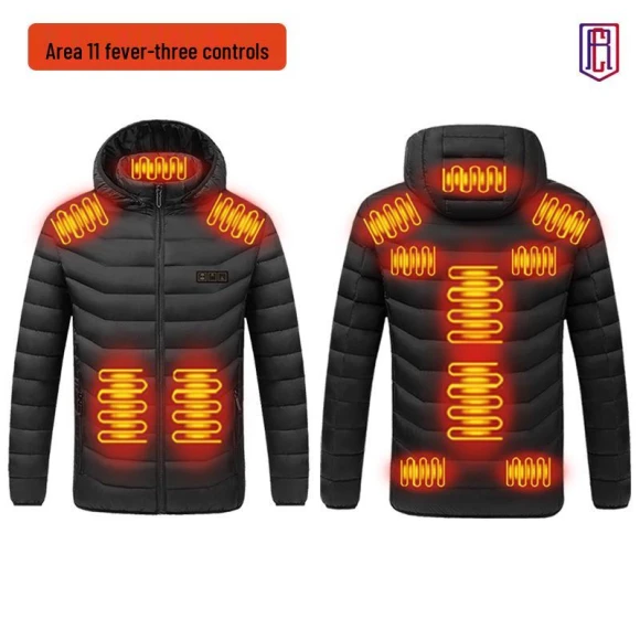 Smart Winter Jacket with Heated Full Body and Hood — Insulated, UrbanEdge