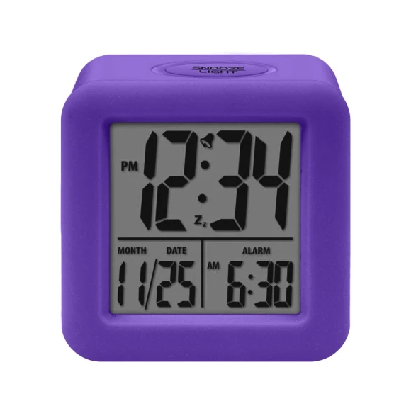 Soft-Cube Alarm Clock with LCD Display and Smart Lighting — Alarms & Clocks, Equity By La Crosse