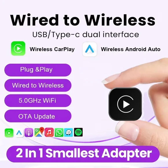 Wireless CarPlay Android Auto Adapter — Wireless Car Connectivity, Your Customized Mall