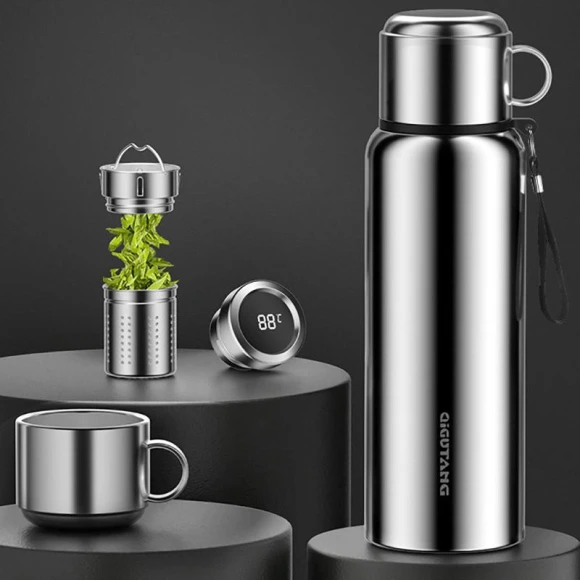 Smart Temperature Display Vacuum Insulated Thermos — Hydration Essentials, Living Mall