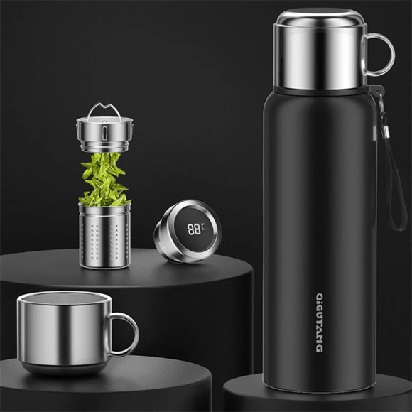 Smart Temperature Display Vacuum Insulated Thermos — Travel Drinkware, Living Mall