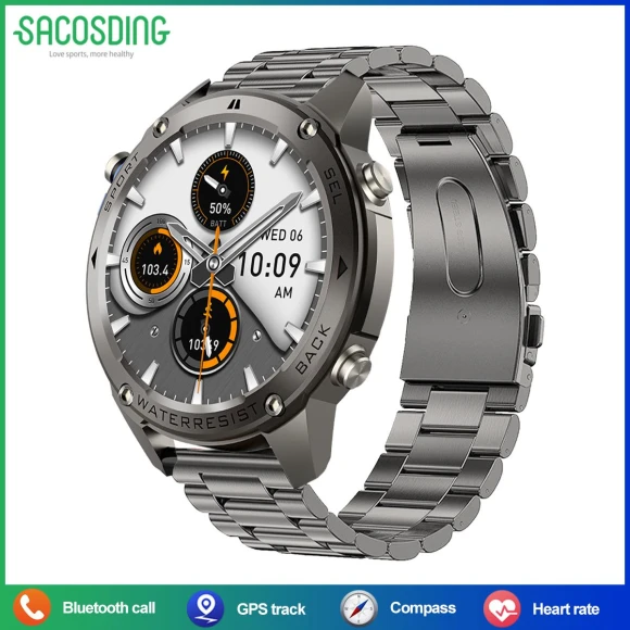 Smart Watch for Men with AMOLED Display, GPS, and Fitness Tracking — Smartwatches, SACOSDING
