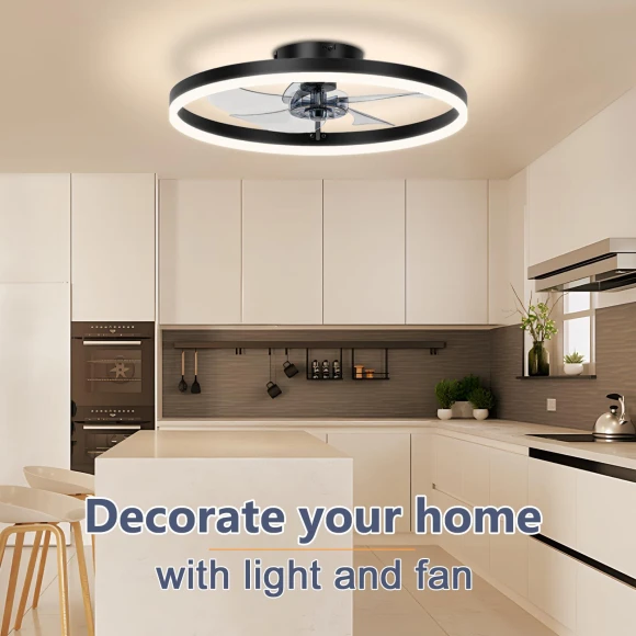 Ultra-thin LED Ceiling Fan with Light — Ceiling Fan Lighting Solutions, Seahorse Home