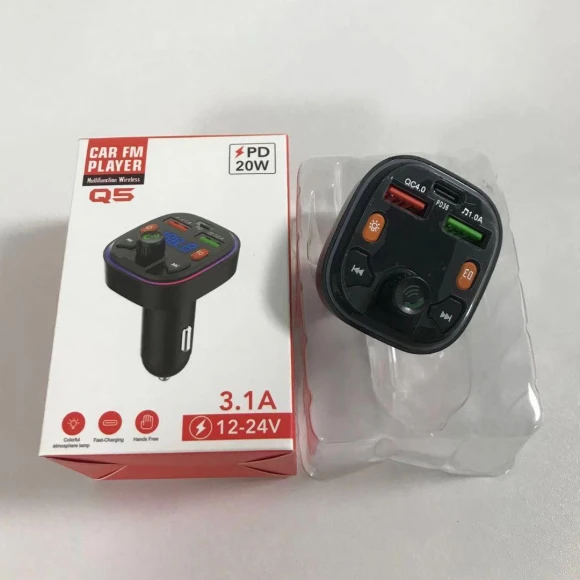 Bluetooth Car Charger with Dual Ports — Phone Accessories, AI Supermarket