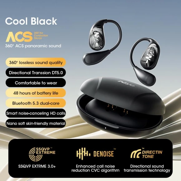 Open-Ear Bluetooth 5.3 Wireless Earbuds — In-Ear Headphones, Super Star Mall