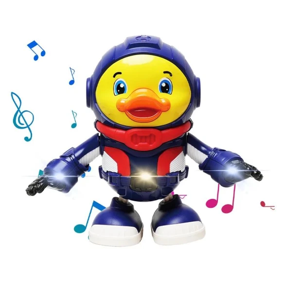 Space Duck Astronaut Music Light Electric Sound and Light Dance Robot Walking Swinging Interactive Toy — Interactive Figures & Robots, Interesting toys and dolls