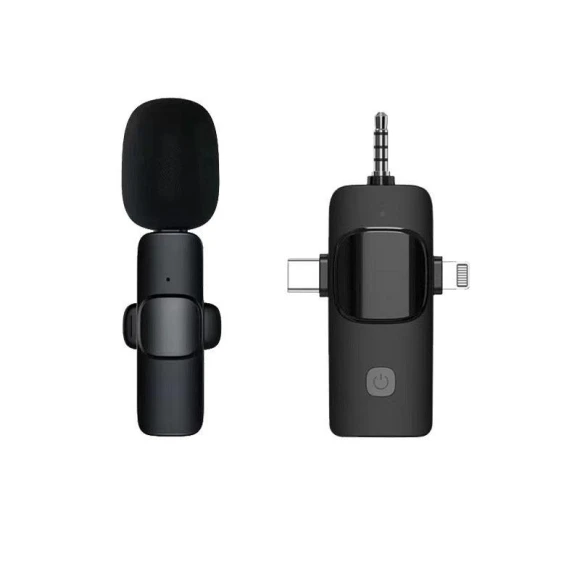 Double Wireless Microphone with Mount for Mobile Live Streaming — Audio Capture Devices, Smarter than future