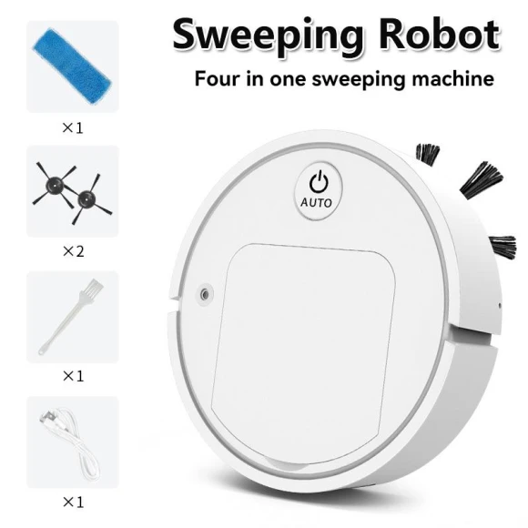 4-in-1 Sweeping Robot for Floor Washing and Vacuuming — Smart Cleaning Robots, Trendy Accessorie