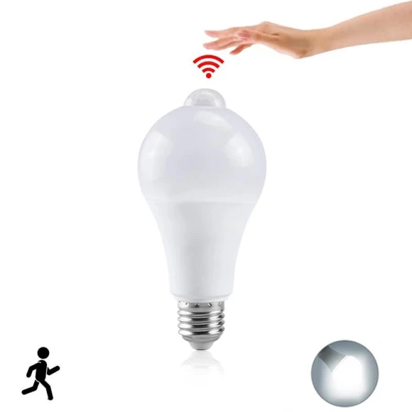 Mini E27 LED Motion Sensor Light Bulb — LED, Build My Home