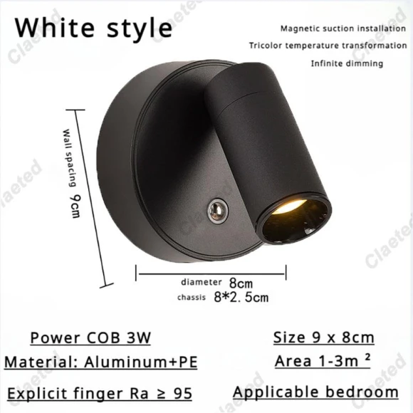 Rechargeable Wireless Wall Sconce with Touch Control — Wall Lighting, Luminaire Lighting Mall