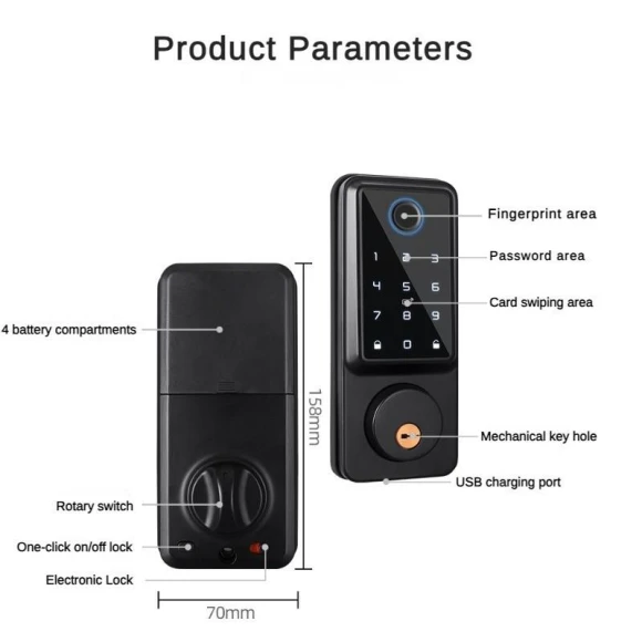 Smart Fingerprint Lock — Smart Home Security, Sea Global