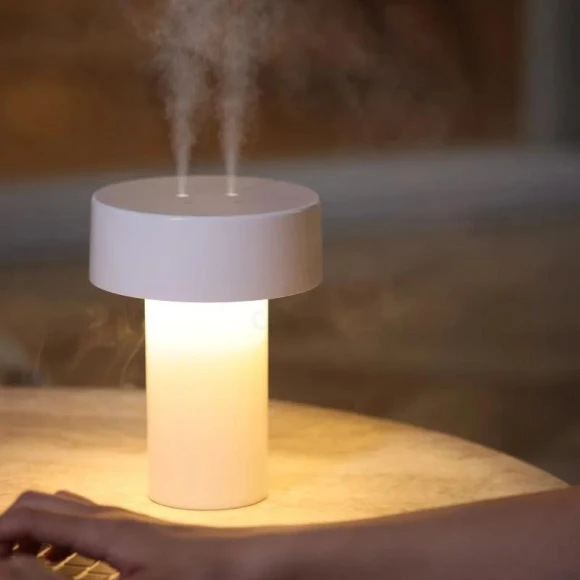 Touch Control Mushroom Table Lamp Humidifier Night Light with Brightness Adjustment — Standing Lights, Darling Women Boutique