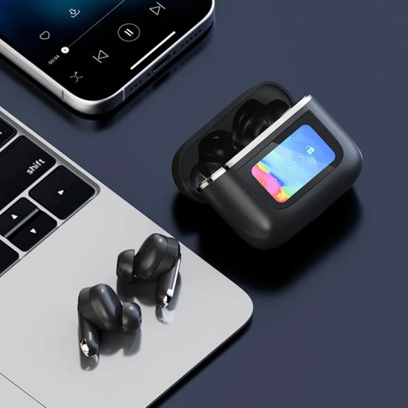 Wireless Earbuds with Color LED Display — In-Ear Headphones, Vinde Home
