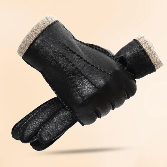 Winter Leather Gloves with Touchscreen — Gloves, Ladie KAKA