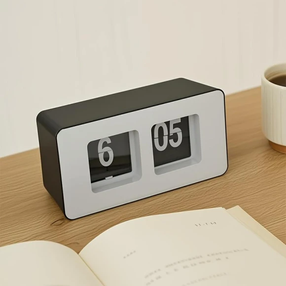 Automatic Flip Alarm Clock with Silent Mechanism — Clocks, Houspace
