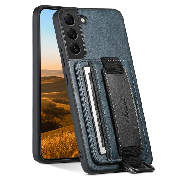 Card Holder Leather Coated Phone Cover with Hand Strap Kickstand — Sleeves, Smartwatch 2025