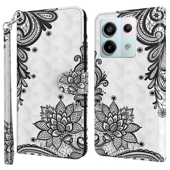 Case with Hand Strap 3D Pattern Printing Leather Phone Cover — Phone Accessories, Smartwatch 2025