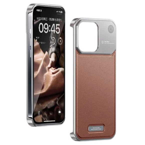 Magnetic Case Leather+Aluminium Alloy Borderless Aromatherapy Phone Cover — Phone Accessories, Smartwatch 2025