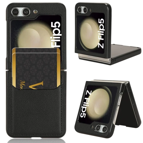 PU Leather+PC Back Cover Ultra Thin Litchi Texture Card Slot Phone Case — Phone Accessories, Smartwatch 2025