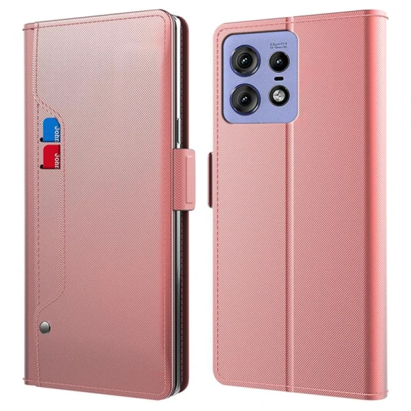 Case Mirror Design PU Leather Cover with Card Holder — Flip Cases, Smartwatch 2025