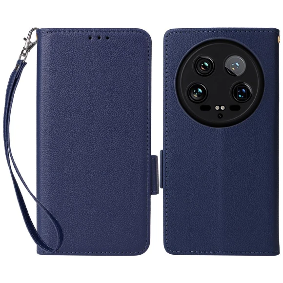 Case with Wrist Strap Litchi Texture PU Leather Wallet Phone Cover — Phone Accessories, Smartwatch 2025