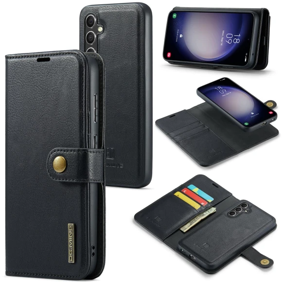Detachable Split Leather Phone Cover with Stand Wallet — Phone Accessories, Smartwatch 2025