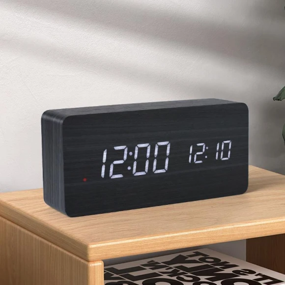 Digital Radio Wave Wooden Electronic Clock — Alarms & Clocks, Fashionable bags