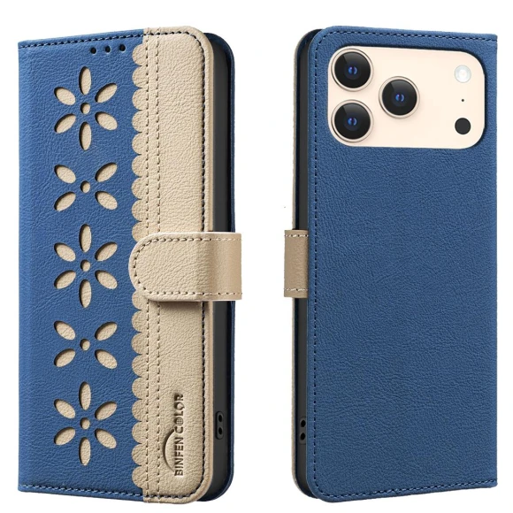 Leather Case for iPhone 17 Pro with Floral Pattern — Flip Cases, Smartwatch 2025