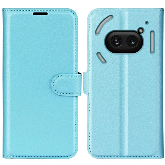 Litchi Texture Leather Folio Stand Card Holder Phone Cover — Phone Accessories, Smartwatch 2025