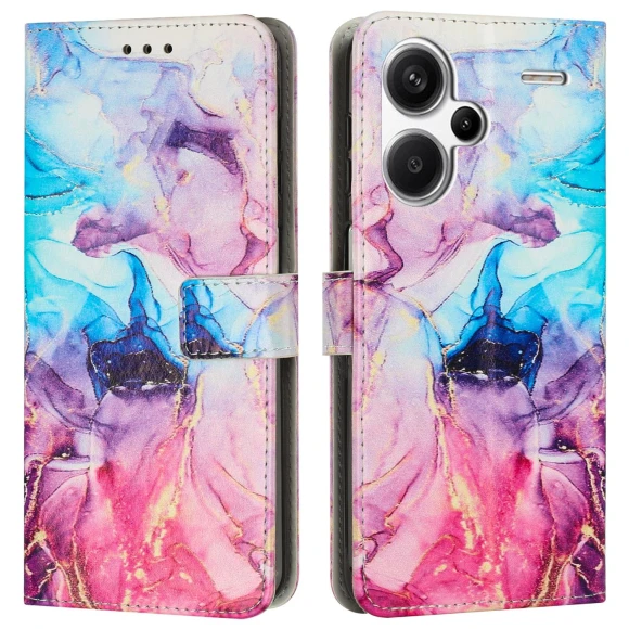 Marble Pattern PU Leather Wallet Case with Wrist Strap — Basic Cases, Smartwatch 2025