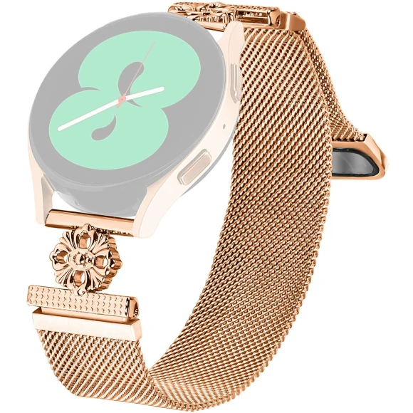 Milanese Band Flower Stainless Steel Magnetic Mesh Watch Strap — Smartwatches, Smartwatch 2025