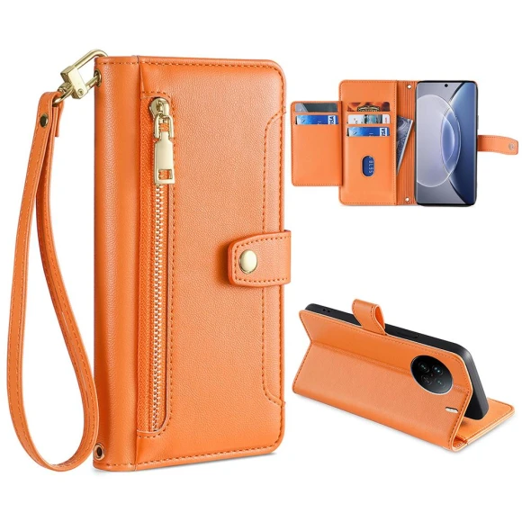 PU Leather Stand Case with Zipper Pocket — Phone Accessories, Smartwatch 2025