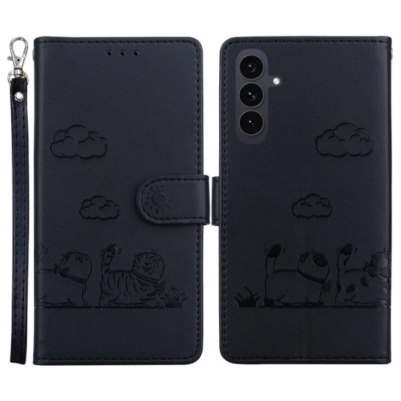 RFID Blocking Kitten Pattern Phone Cover with Wrist Strap — Phone Accessories, Smartwatch 2025