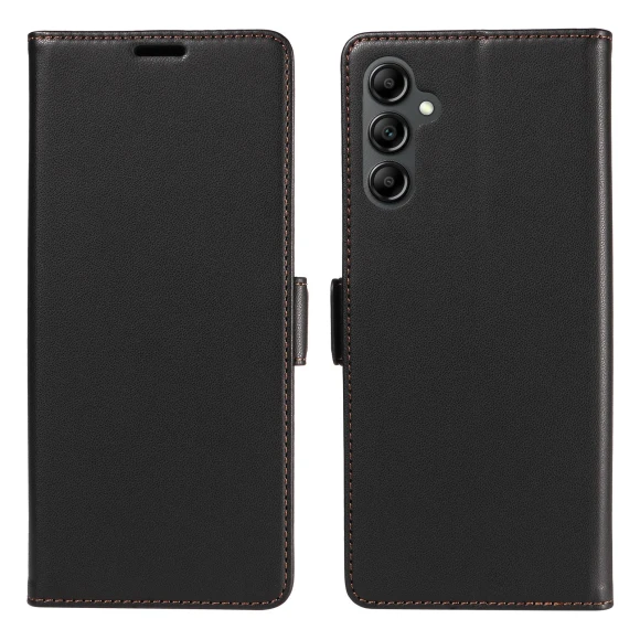 Side Magnetic Clasp RFID Blocking Leather Phone Wallet Cover — Flip Cases, Smartwatch 2025