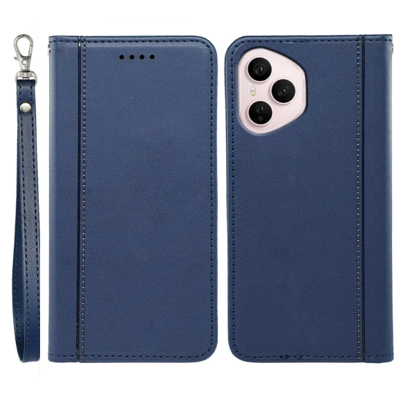 Wallet Case Magnetic Closing PU Leather Phone Cover with Wrist Strap — Flip Cases, Smartwatch 2025