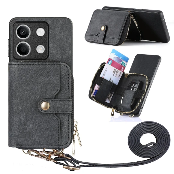 Zipper Wallet Leather Case with Crossbody Strap — Smartwatch Protectors, Smartwatch 2025