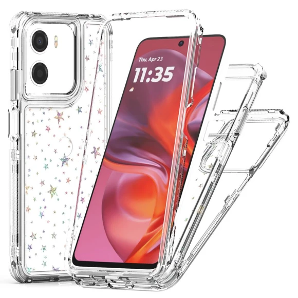 Clear Acrylic TPU Hybrid Phone Cover with Laser-printed Film Hearts — Basic Cases, Smartwatch 2025