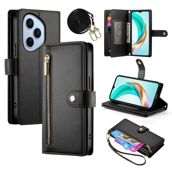 Leather Wallet Case with Zipper Pocket — Flip Cases, Smartwatch 2025