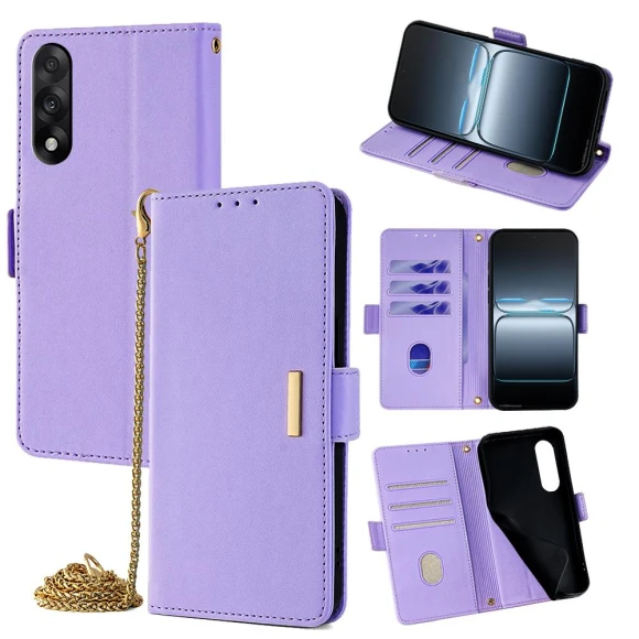 PU Leather Wallet Stand Phone Cover with Crossbody Shoulder Strap — Phone Accessories, Smartwatch 2025