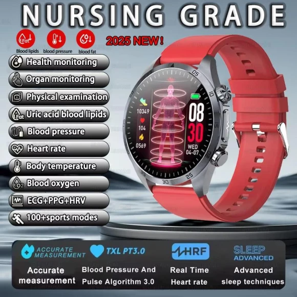 Smart Watch with Pulse Therapy ECG Blood Oxygen Blood Pressure Sleep Health Monitor — Smartwatches, SAMS Online