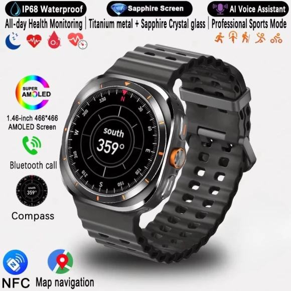 Smartwatch with GPS Tracking and AMOLED Display — Smartwatches, Carrefour
