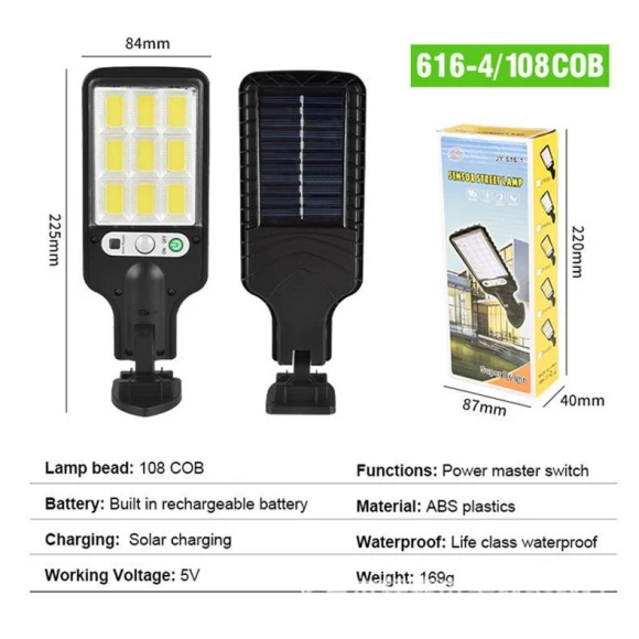 Solar COB Wall and Courtyard Sensor Lights — Outdoor Security & Flood Lighting, Polaris star