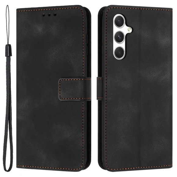Solid Color Leather Wallet Protective Phone Cover — Bumpers, Smartwatch 2025
