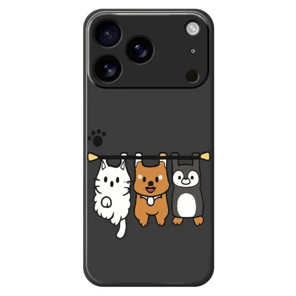 Three Animal Dolls Pattern Printing Straight Edge TPU Phone Back Cover — Back Covers, Smartwatch 2025