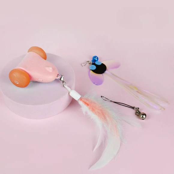 Electric Feather Wand Cat Toy — Cat Playthings, Pet family bucket