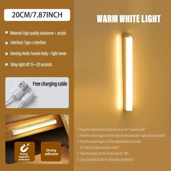 Magnetic Smart Cabinet Light Sensor — Night Lights, Build My Home