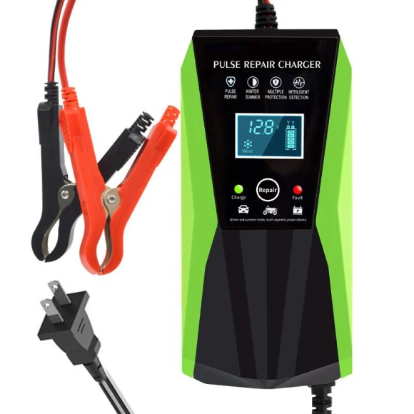 Automatic Smart Battery Charger with Touch LCD Display — Chargers, Daily Home Furnishings