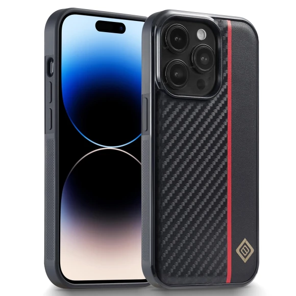 Carbon Fiber PU Leather Coated Phone Case — Phone Accessories, Smartwatch 2025