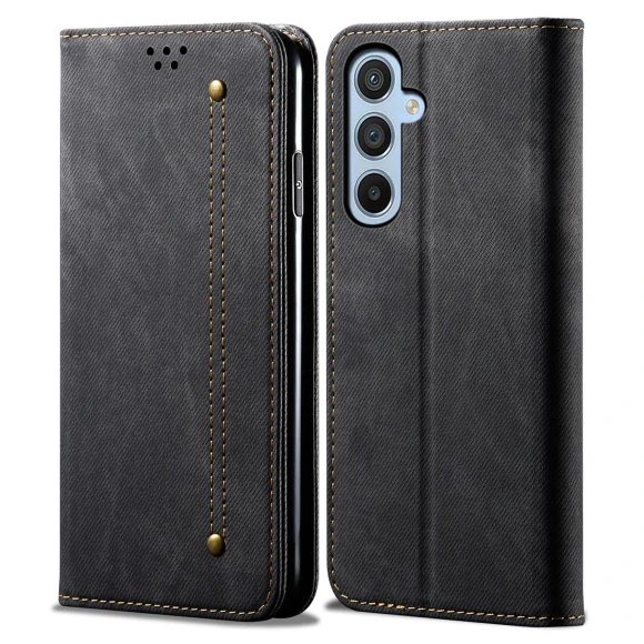 Jeans Cloth Texture Leather Wallet Phone Cover — Bumpers, Smartwatch 2025